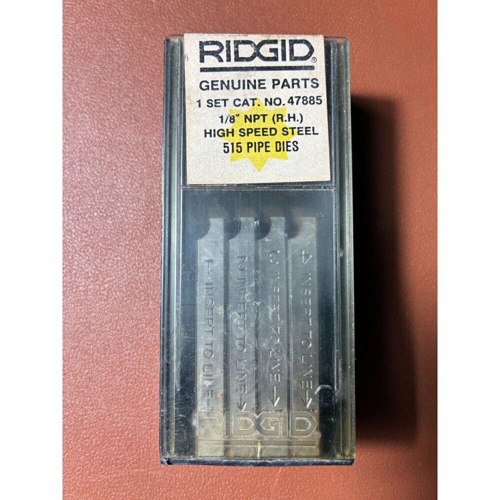 Ridgid 47885 1/8" NPT (RH) High Speed Alloy Steel 515 Pipe Dies